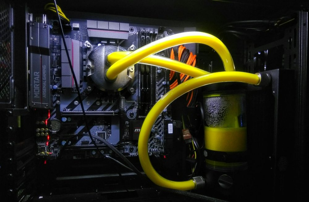black-and-yellow-electronic-part